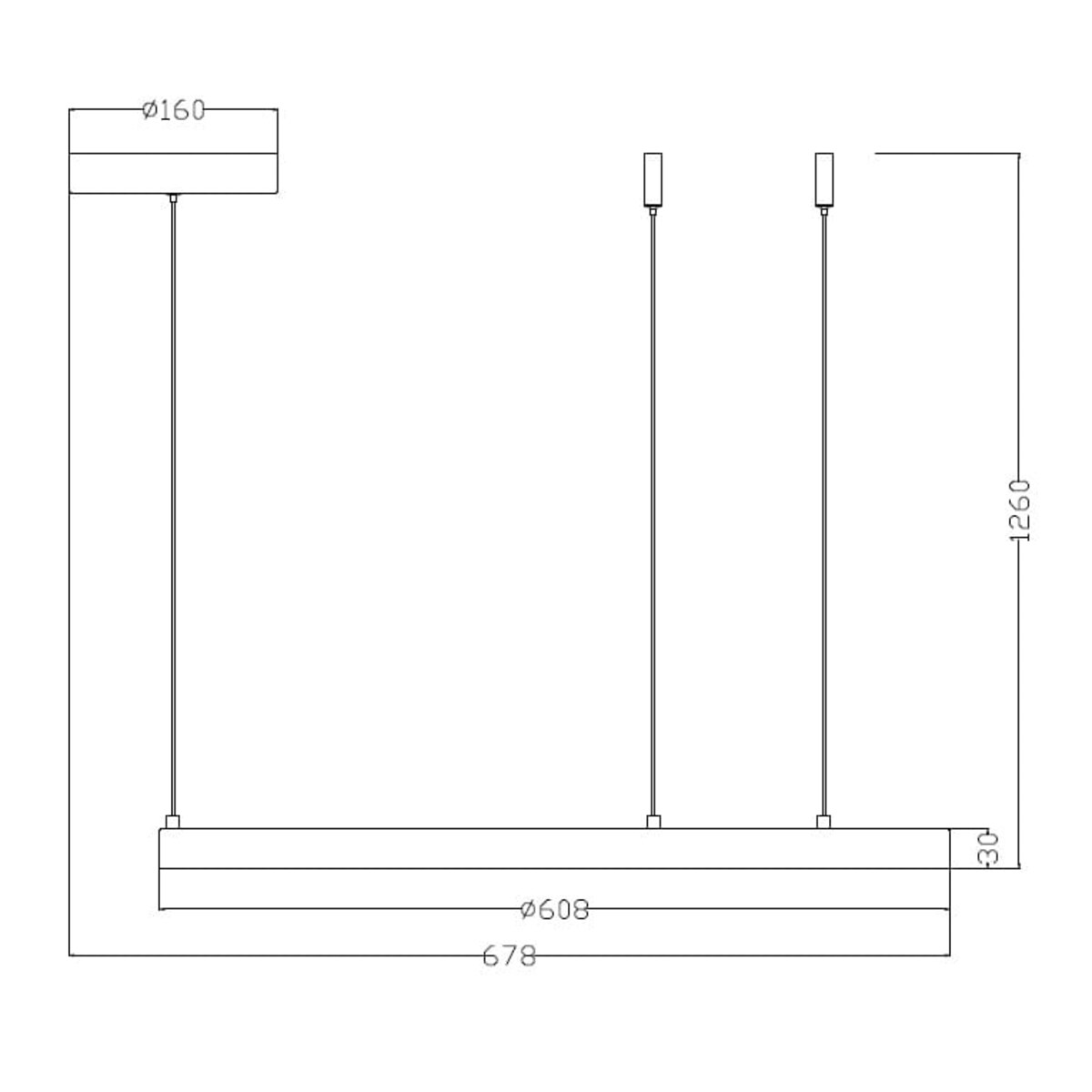 Złoty pierścień wiszący Midway LP-033/1P Light Prestige ring LED 3000K 35W
