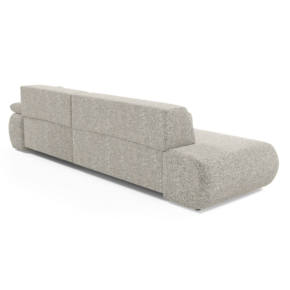 Narożnik rozkładany PENTI z pojemnikiem na pościel, prawy, szaro-beżowy