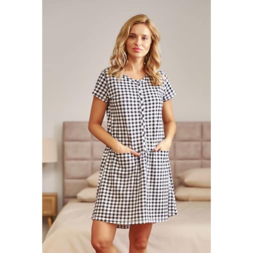 koszula nocna damska z asymetrycznym tyłem