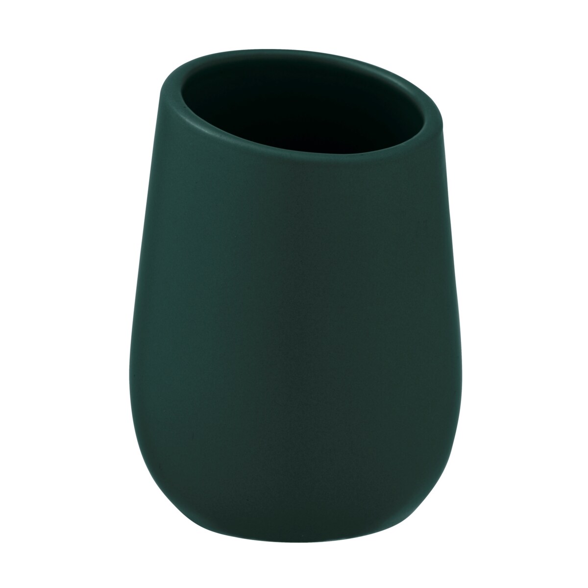 Kubek ceramiczny na szczoteczki BADI, WENKO, kolor ciemnozielony