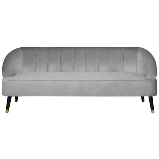 Sofa 3-osobowa welurowa szara ALSVAG