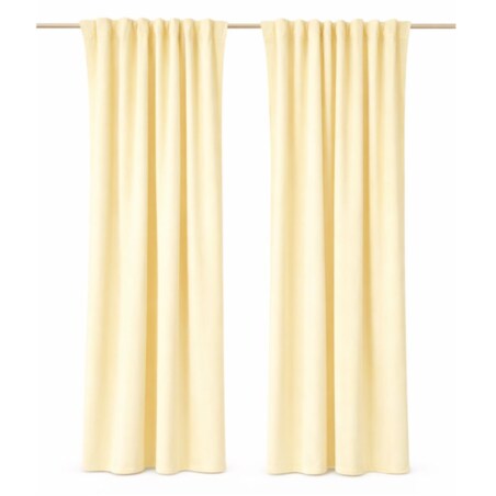 Zasłona welurowa Werona w kolorze masełkowym 250 cm