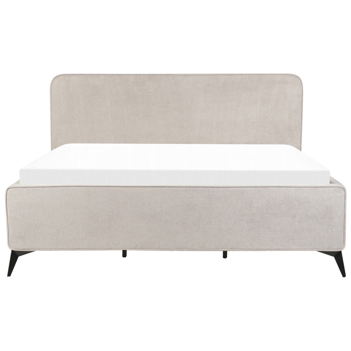 Łóżko tapicerowane 180 x 200 cm jasnoszare VALOGNES