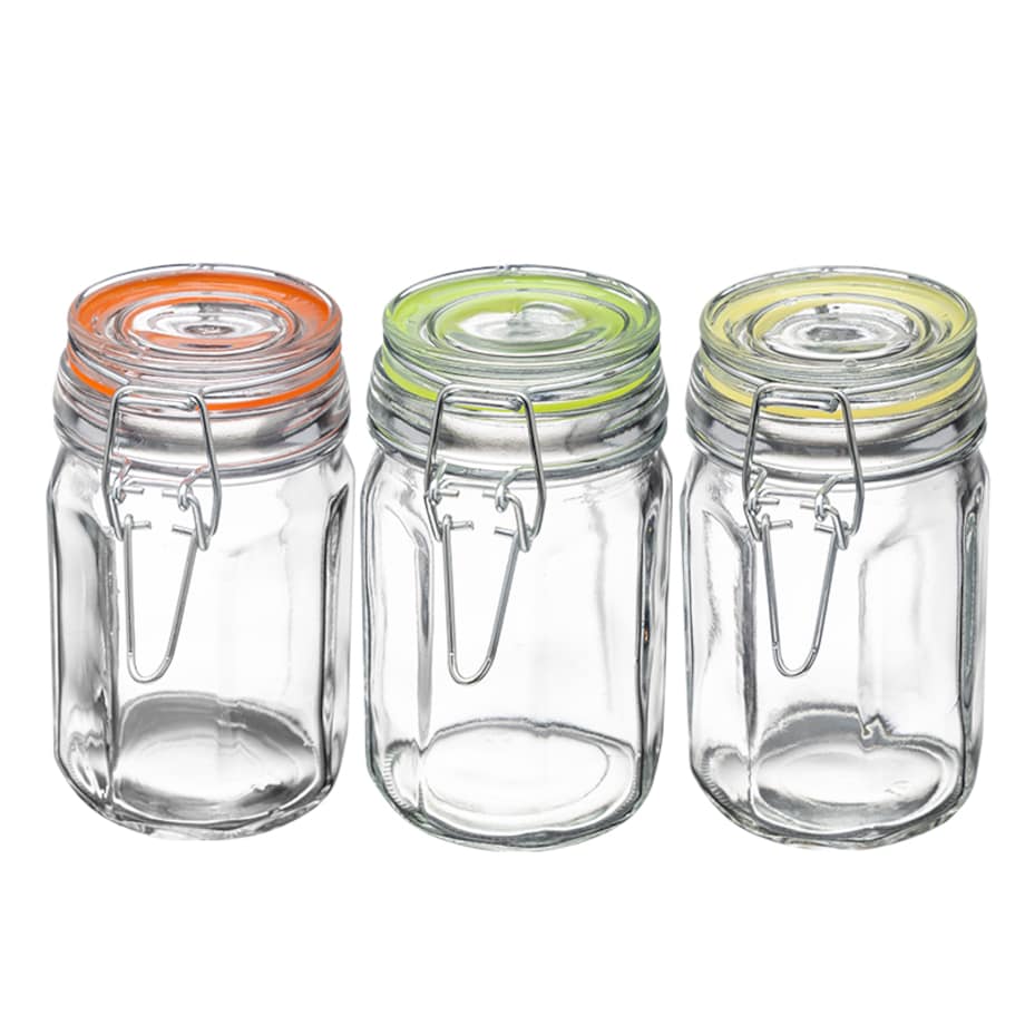 SZKLANY POJEMNIK mały słoik NA KLIPS 12 x 260 ml