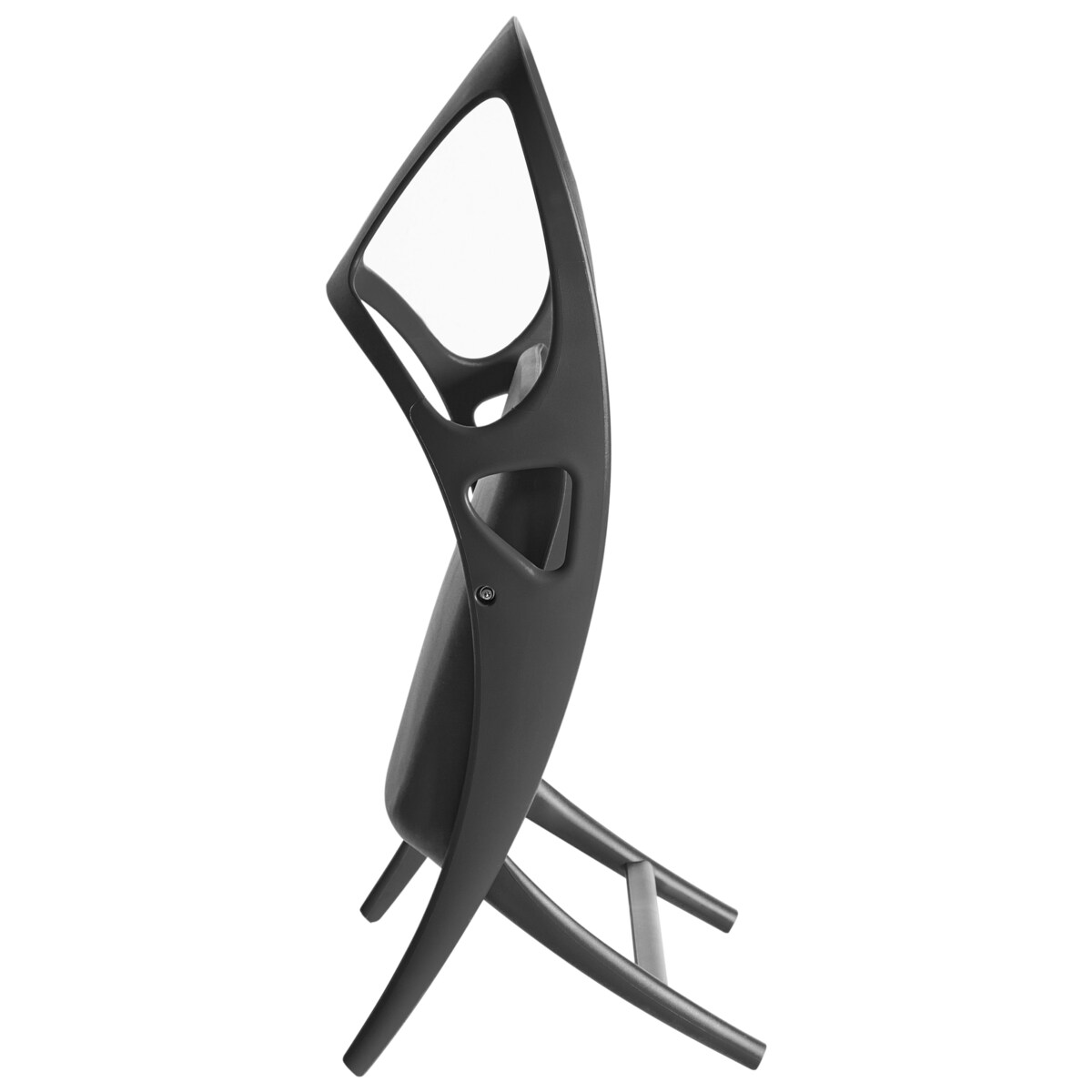 Zestaw 4 krzeseł ogrodowych Składane NEMI Czarny