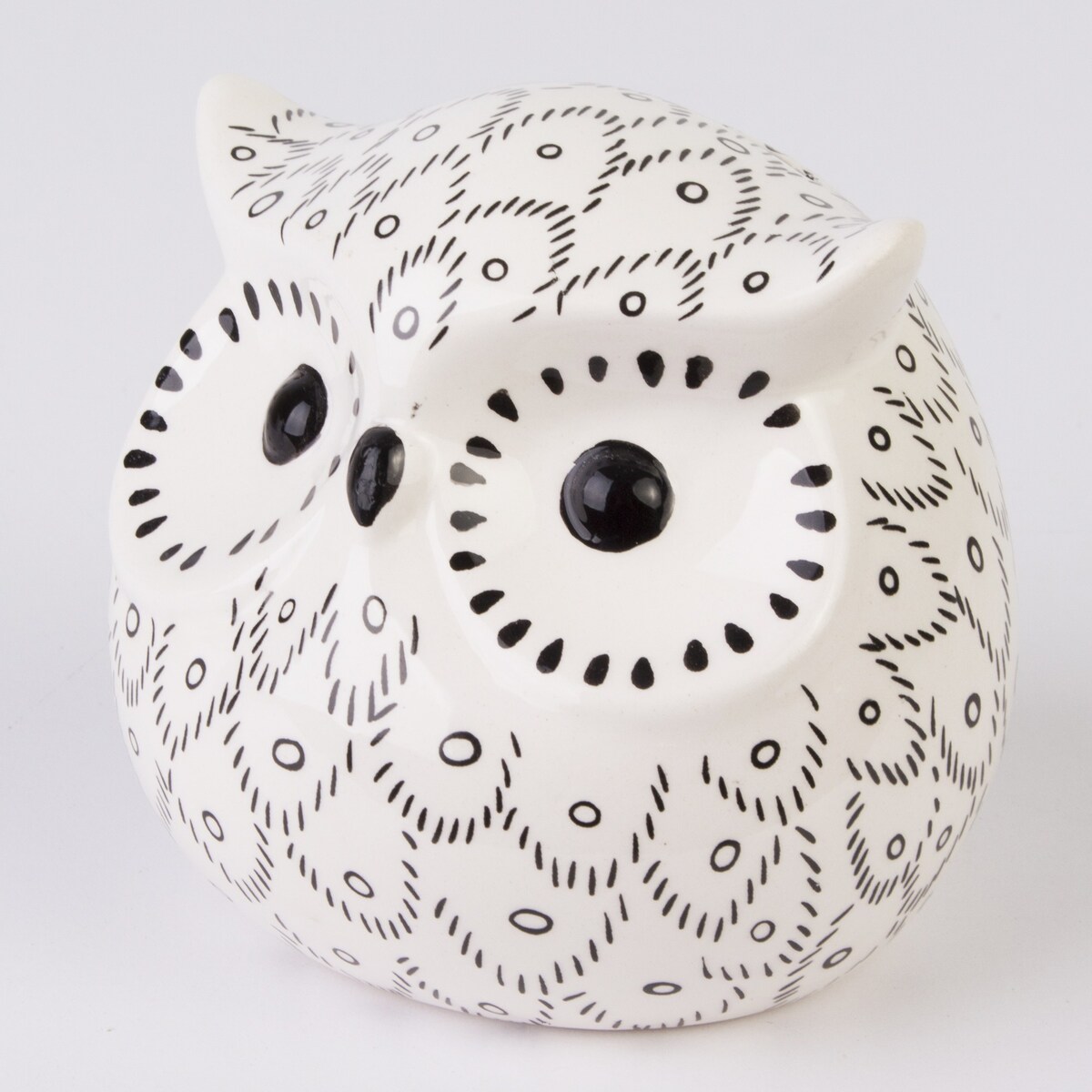 Skarbonka ceramiczna - 8x8,5x8,5 cm SOWA small