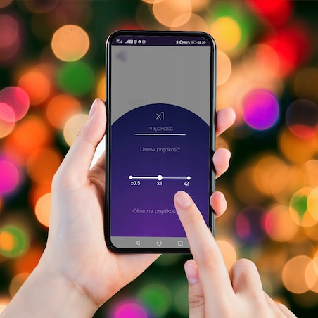 Inteligentne Lampki Multikolorowe 200 Led Z Aplikacją Mobilną Do Dekoracji