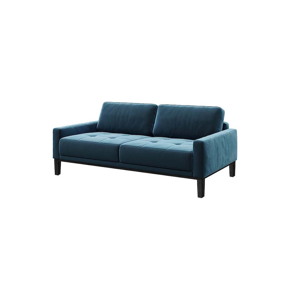 Sofa 2-osobowa Musso - ciemnogranatowa z pikowanym siedziskiem