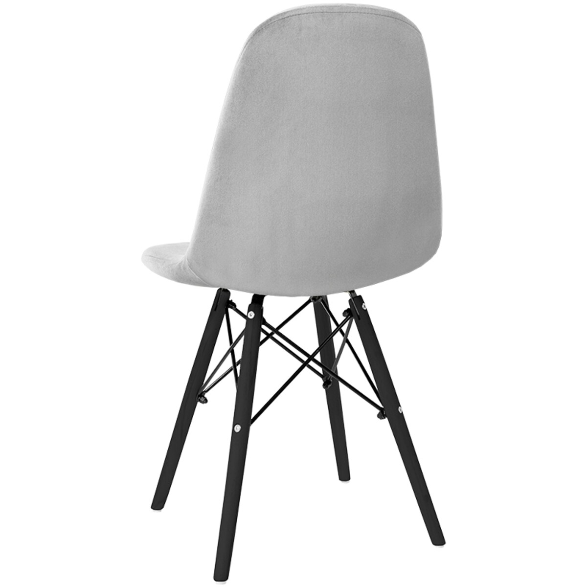 Krzesło tapicerowane do salonu jadalni skandynawskie szare