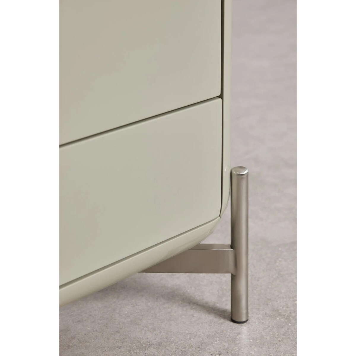 Szafka nocna 45x45 cm z MDF, błyszcząca Alazne miętowa