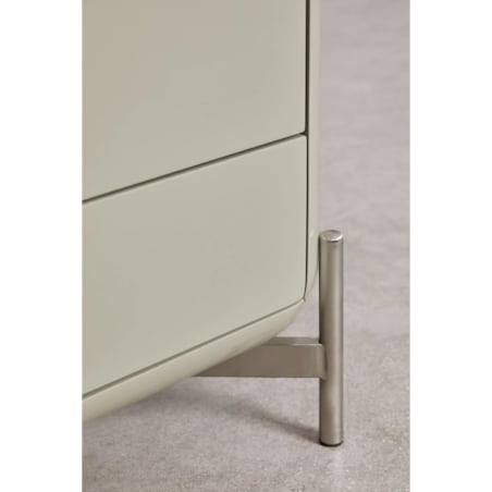 Szafka nocna 45x45 cm z MDF, błyszcząca Alazne miętowa