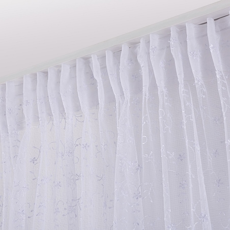 Firana na taśmie 300x245 biały ze wzorem