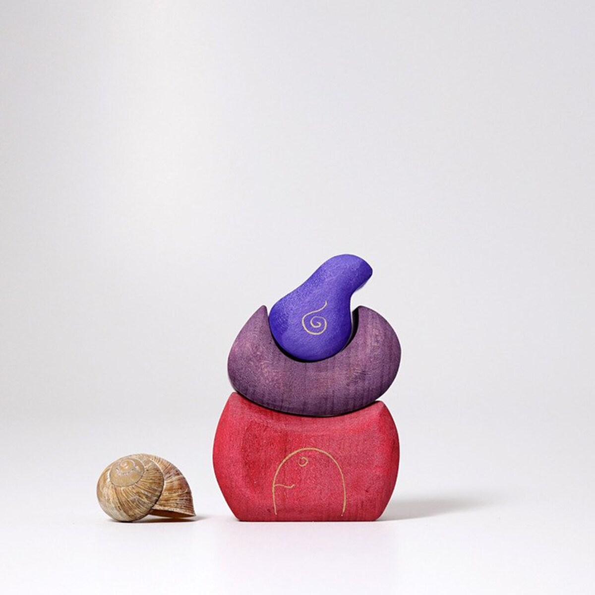 Kształt Piekarnia - drewniane klocki Grimm's fioletowe 1+