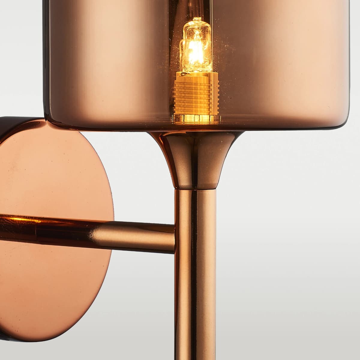 Awangardowy kinkiet Copenhagen W01066CU Cosmolight metal szkło miedziany