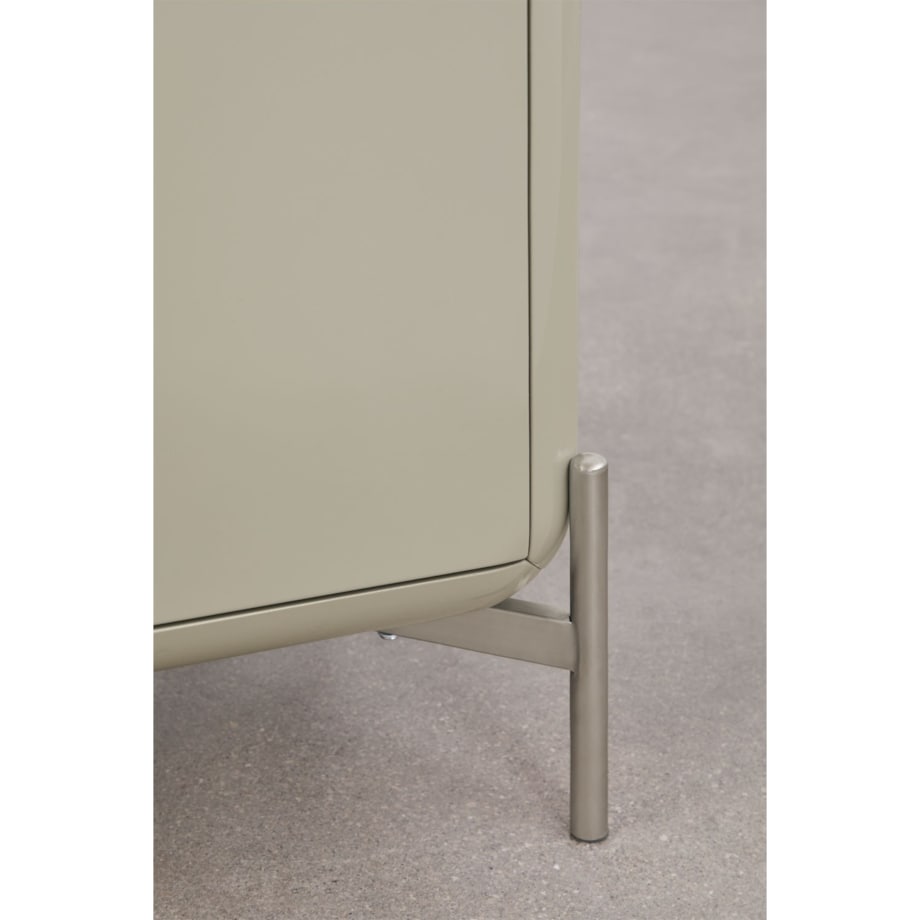 Komoda z płyty MDF błyszcząca Alazne 160x45 cm miętowa