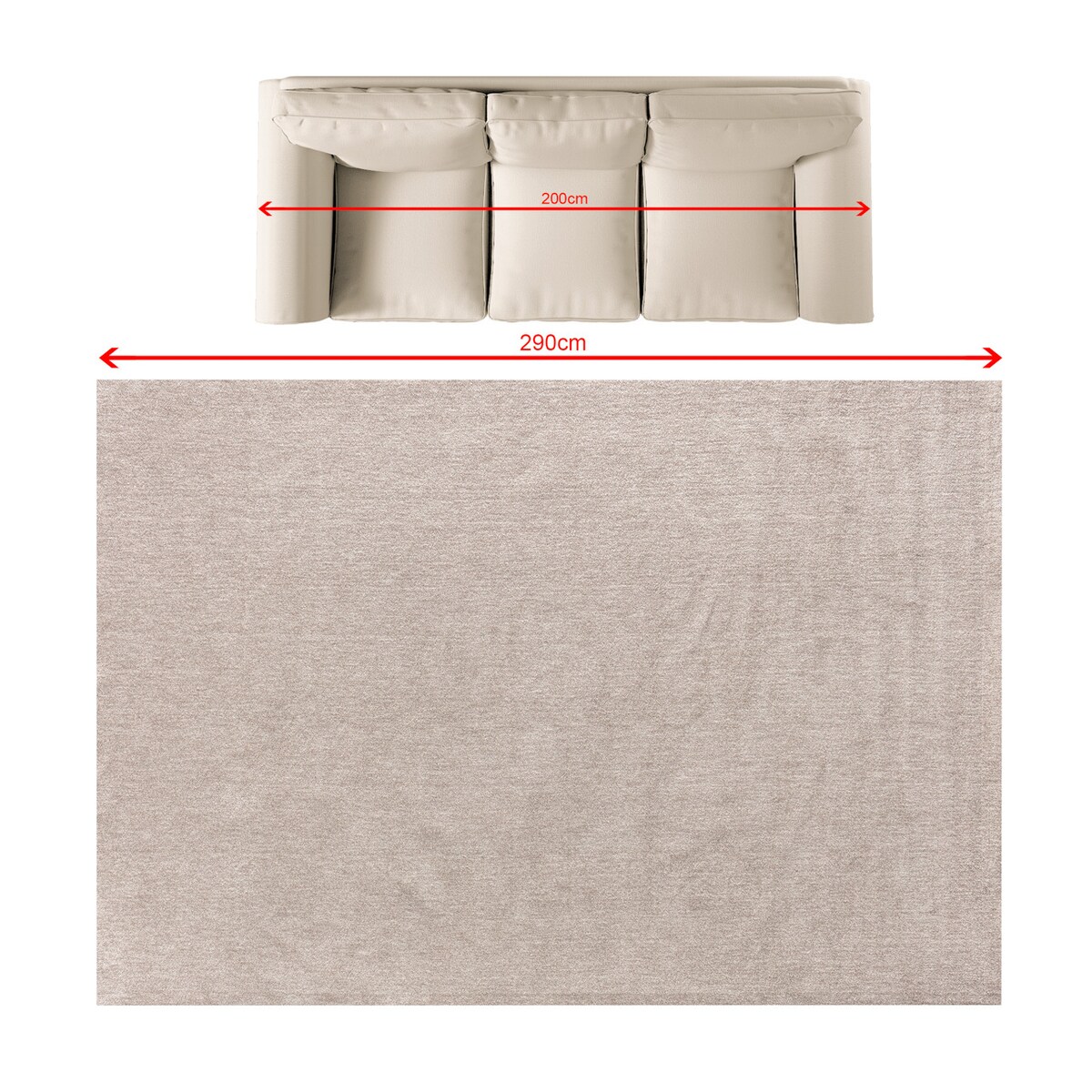 Dywan Zendra taupe 200x290 cm, 200x290 cm