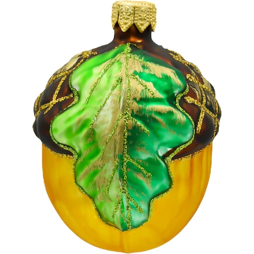 Bombka choinkowa: Żołądź z liściem