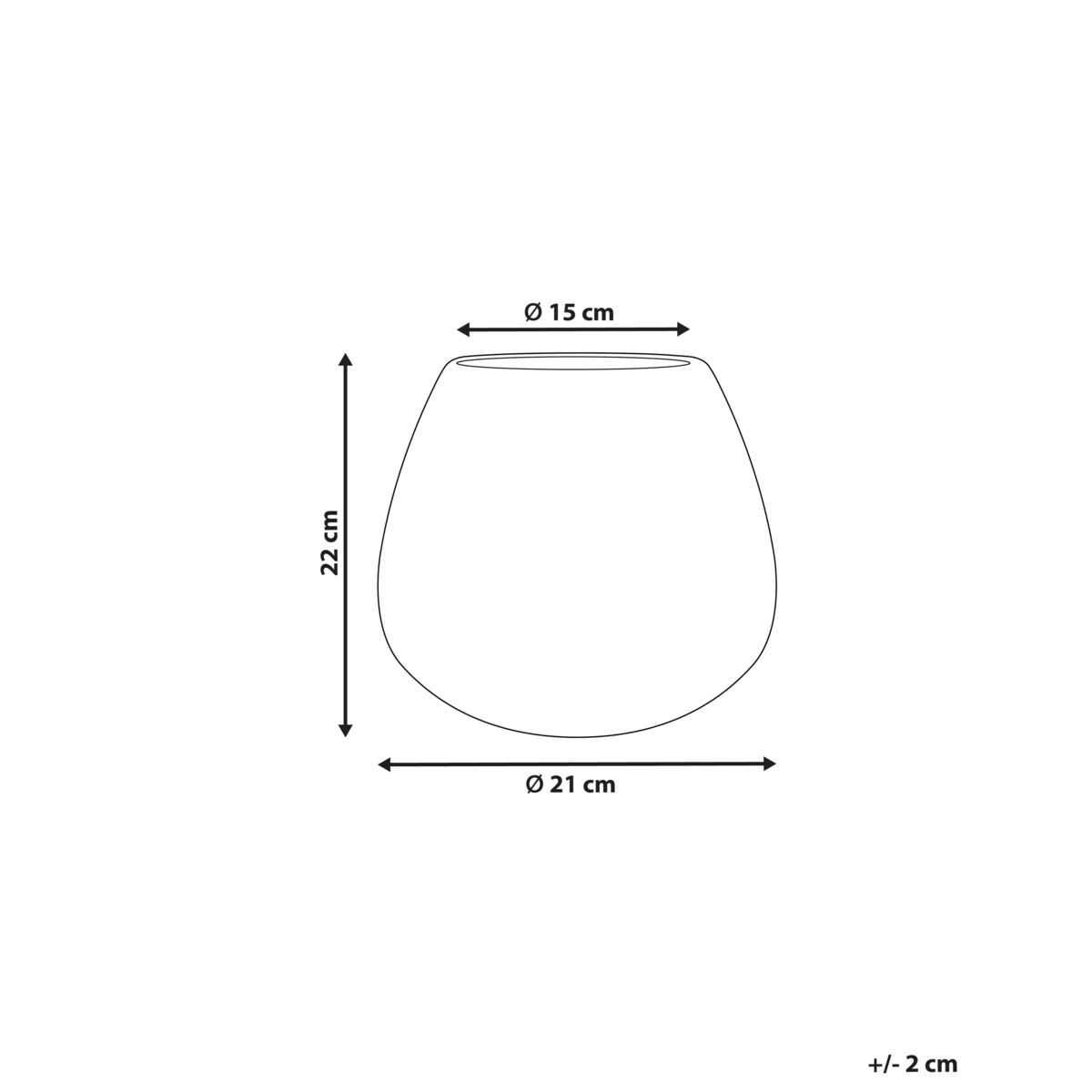 Kamionka Wazon na kwiaty 22 cm Brązowy BETTA