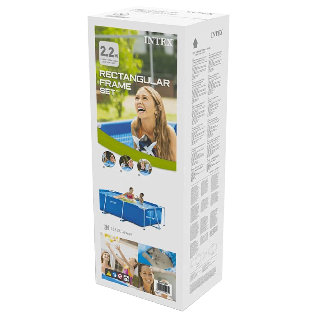 Intex Basen Rectangular Frame, 220 x 150 x 60 cm, 28270NP