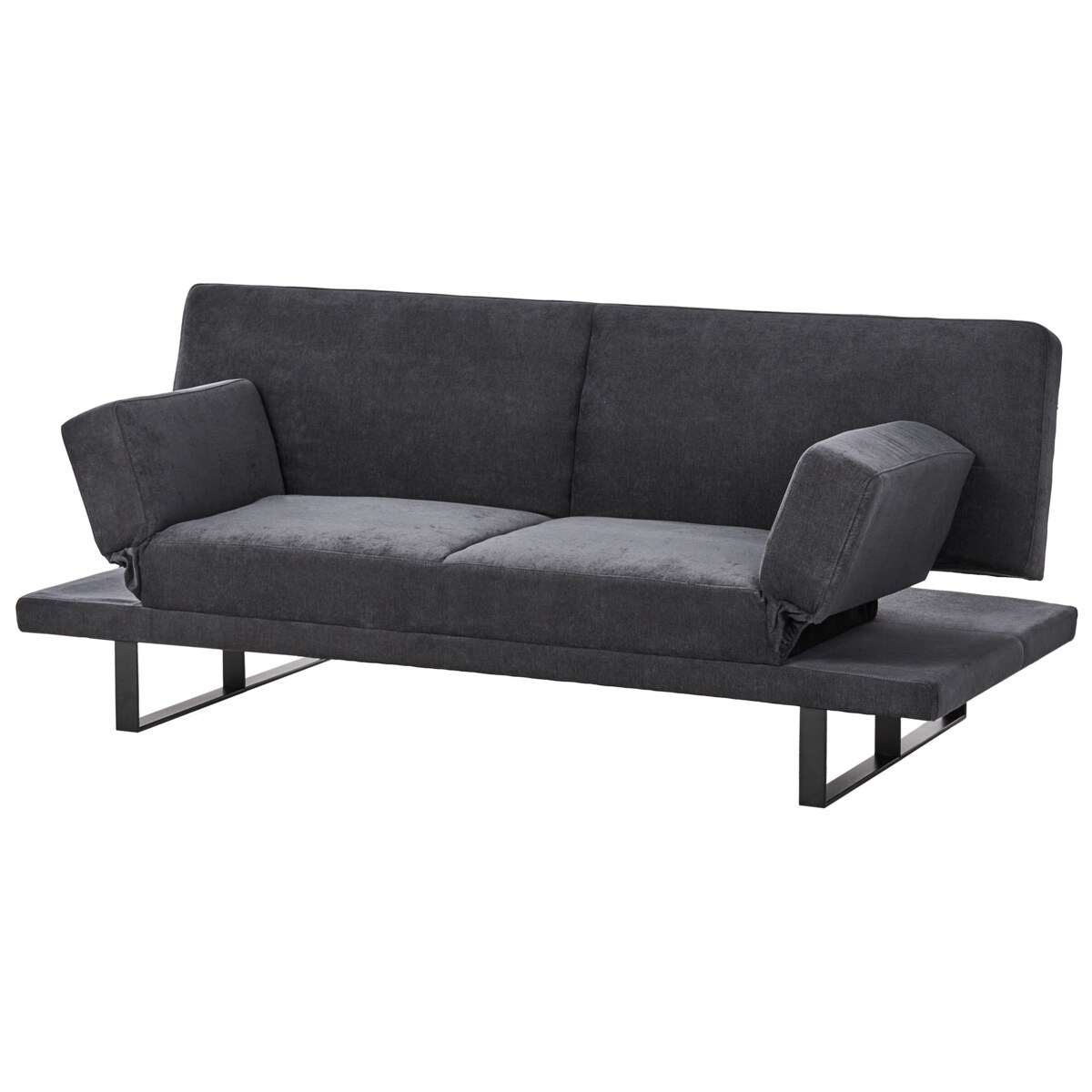 Sofa rozkładana dla 2 osób YORK Szenil Czarny