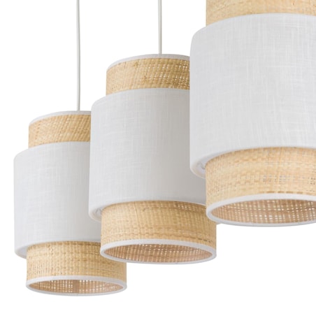 Wisząca lampa potrójna nad stół Boho 5654 TK Lighting ekologiczna biała