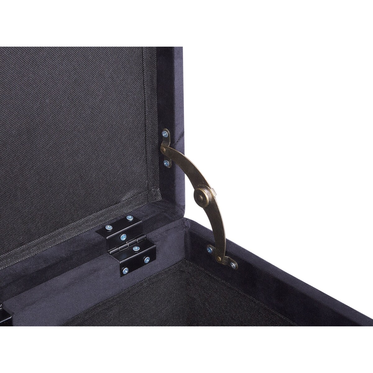 Puf ze schowkiem welurowy czarny LORETTO