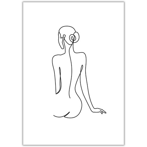 plakat line art female body 1 30x40 cm