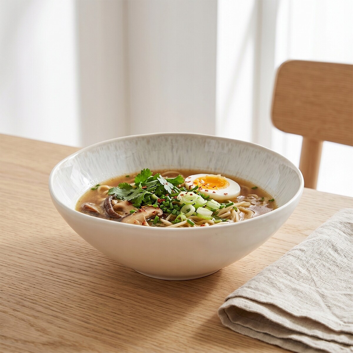 MISKA OBIADOWA BULIONÓWKA DUŻA 1000ml BIAŁA SALATERKA MISA DO ZUPY RAMEN