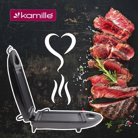 Grill elektryczny opiekacz do kanapek tortilli 1400W KAMILLE