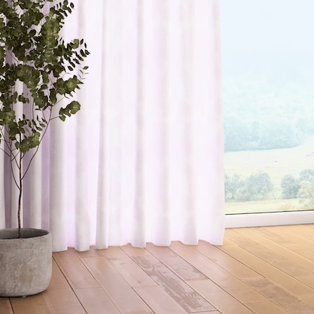 Zasłona na taśmie marszczącej 1 szt. 130x260 liście akantu na białym tle