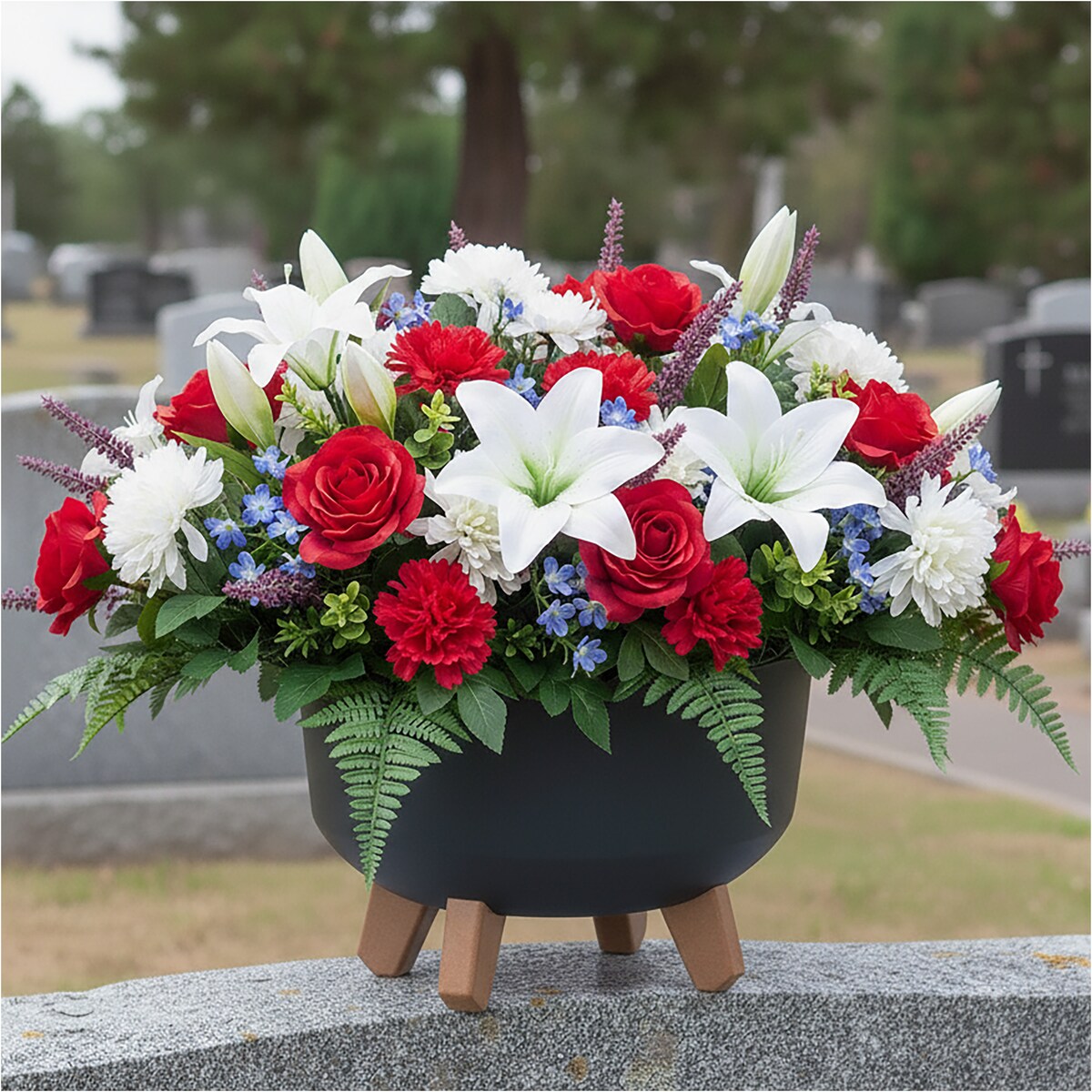 Donica Na Cmentarz Misa Na Nóżkach Doniczka Na Wszystkich Świętych 23,8 Cm Gracia Standard