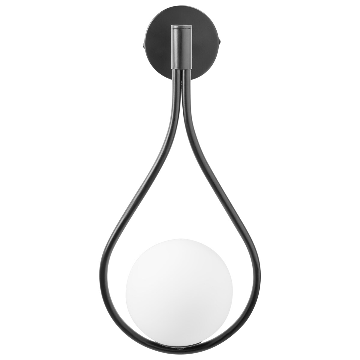 Lampa ścienna AUROUE Czarny Metal