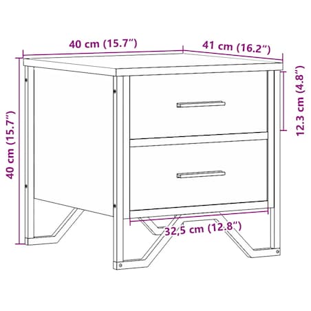 vidaXL Szafki nocne, 2 szt., czarne, 40x41x40 cm