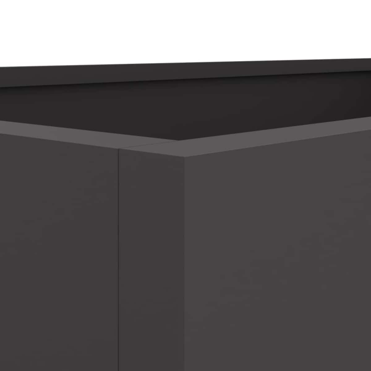 vidaXL Donica, czarna, 62x30x29 cm, stal