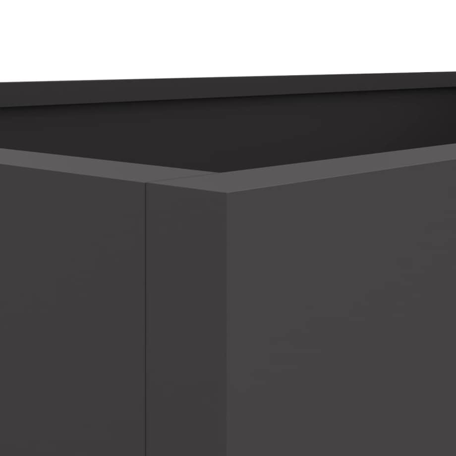 vidaXL Donica, czarna, 62x30x29 cm, stal