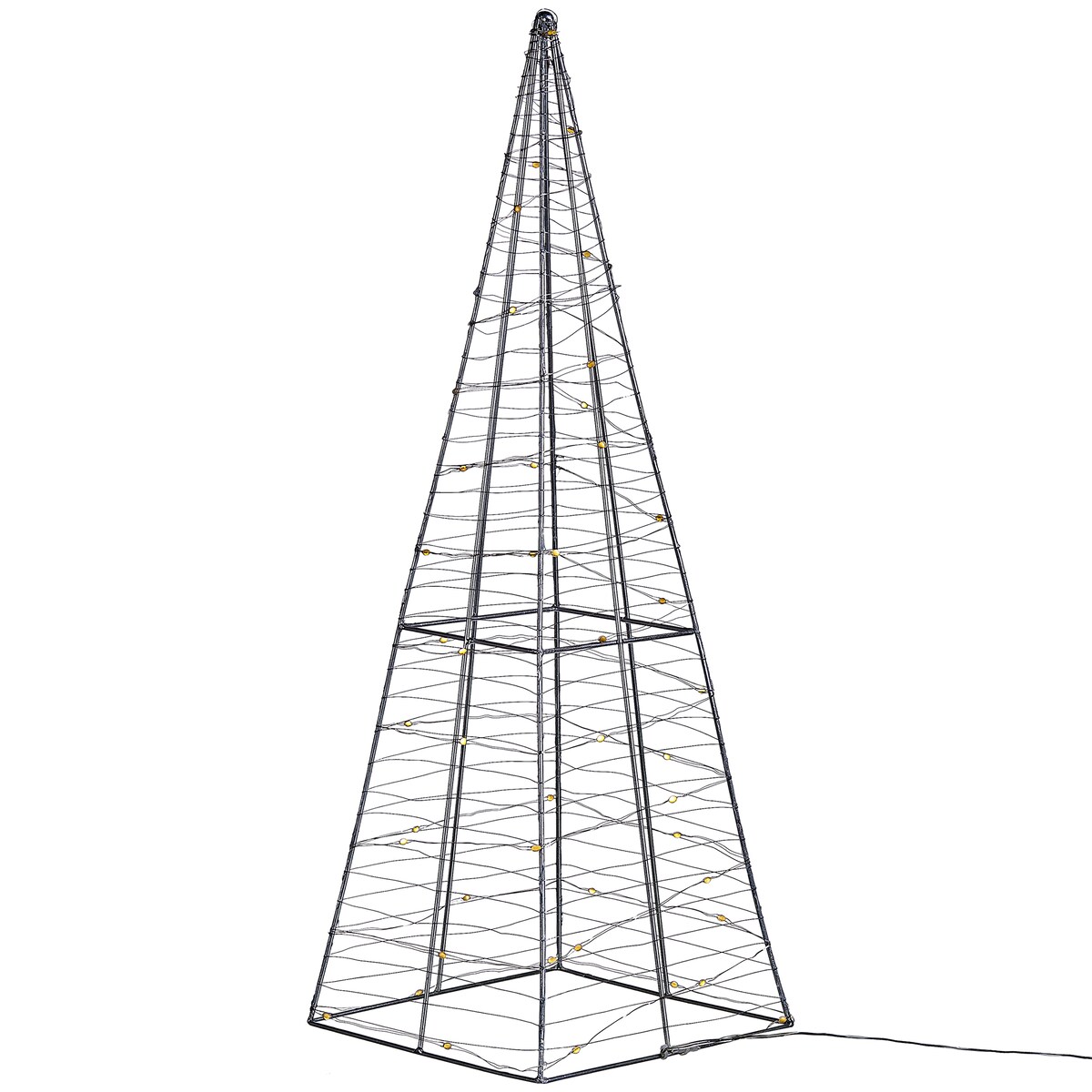 Dekoracja ogrodowa LED PUKSALA Choinka 60 cm Srebrny