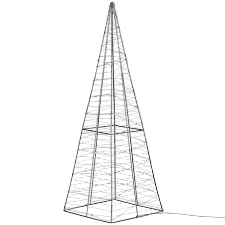 Dekoracja ogrodowa LED PUKSALA Choinka 60 cm Srebrny