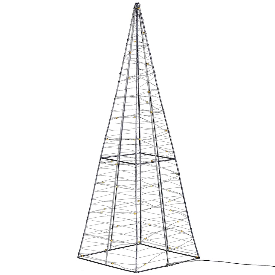 Dekoracja ogrodowa LED PUKSALA Choinka 60 cm Srebrny