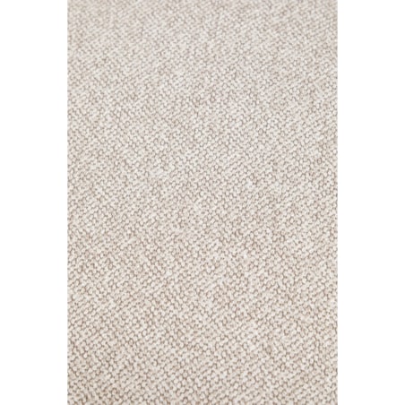 Krzesło z podłokietnikami, ciemne drewno, kremowe bouclé, Yvonne