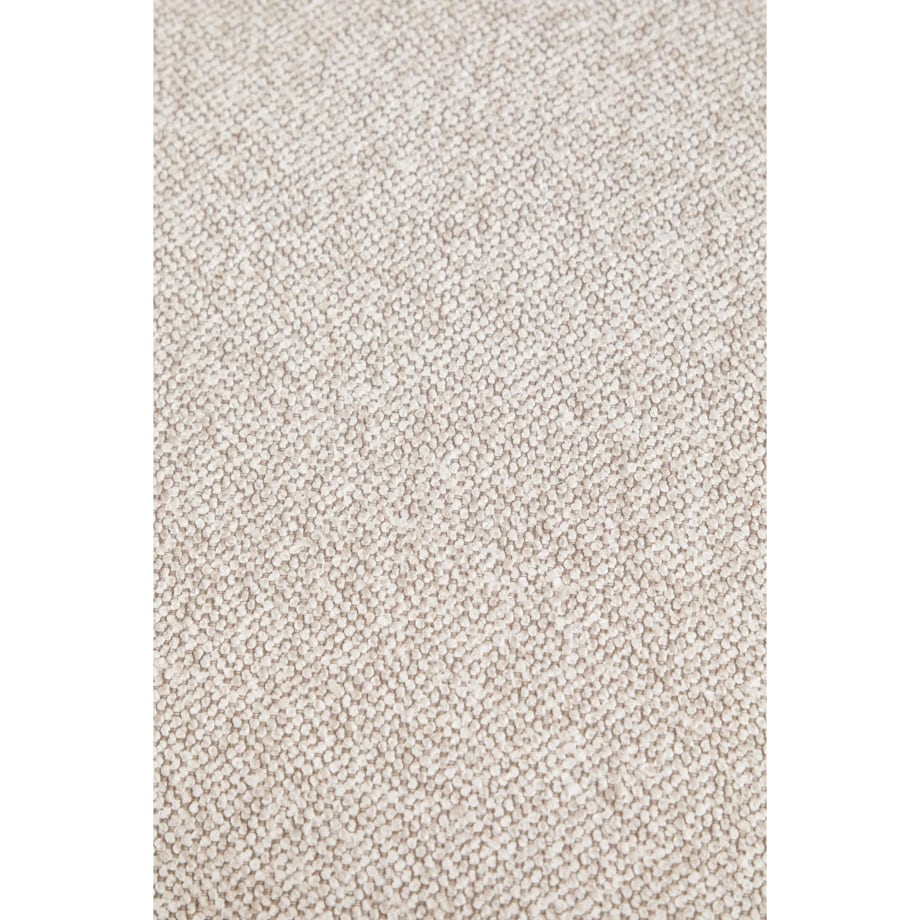 Krzesło z podłokietnikami, ciemne drewno, kremowe bouclé, Yvonne