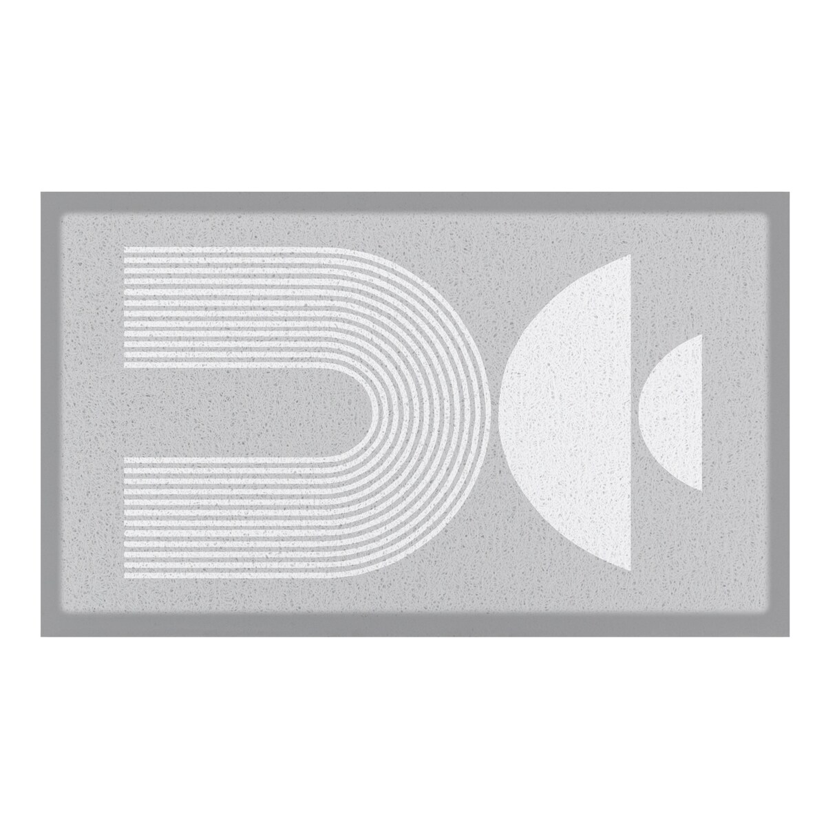 Wycieraczka Grey Half Moon Abstract Indoor & Outdoor (- 70 x 40 cm)