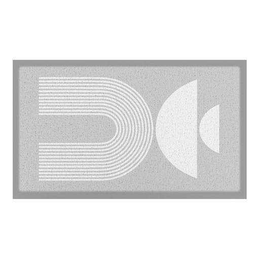 Wycieraczka Grey Half Moon Abstract Indoor & Outdoor (- 70 x 40 cm)