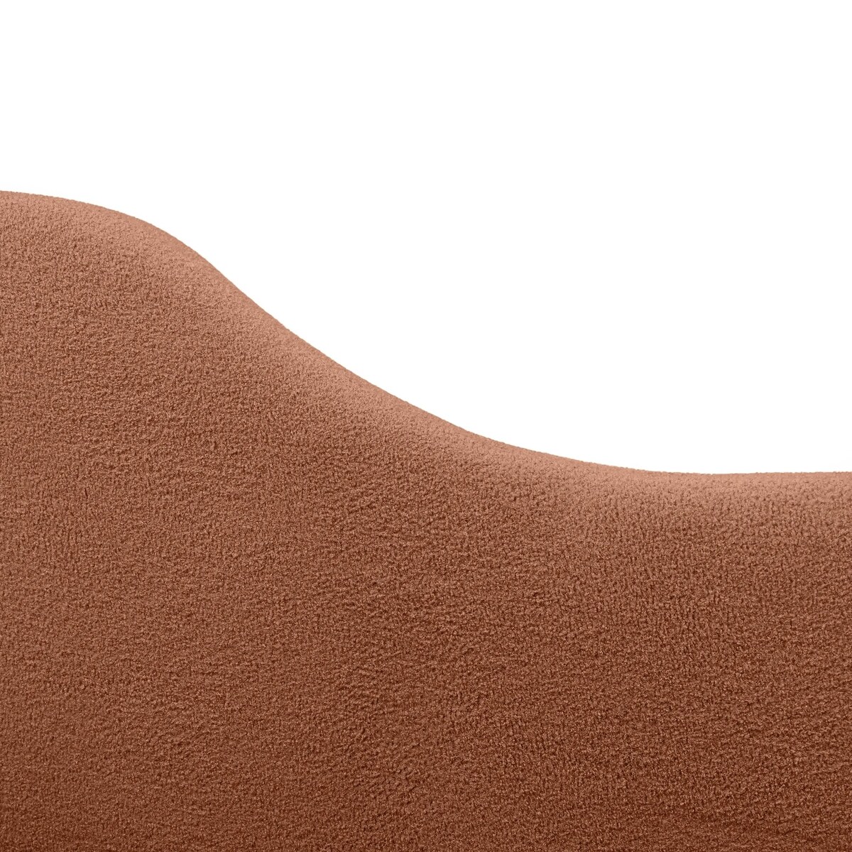 Łóżko tapicerowane 160x200 cm miedziane bouclé Vibo