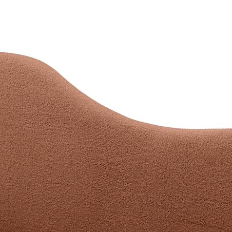 Łóżko tapicerowane 160x200 cm miedziane bouclé Vibo