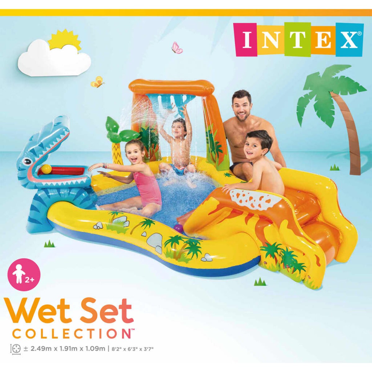 Intex Dmuchany basen Dinosaur Play Center, 249x191x109 cm, 57444NP