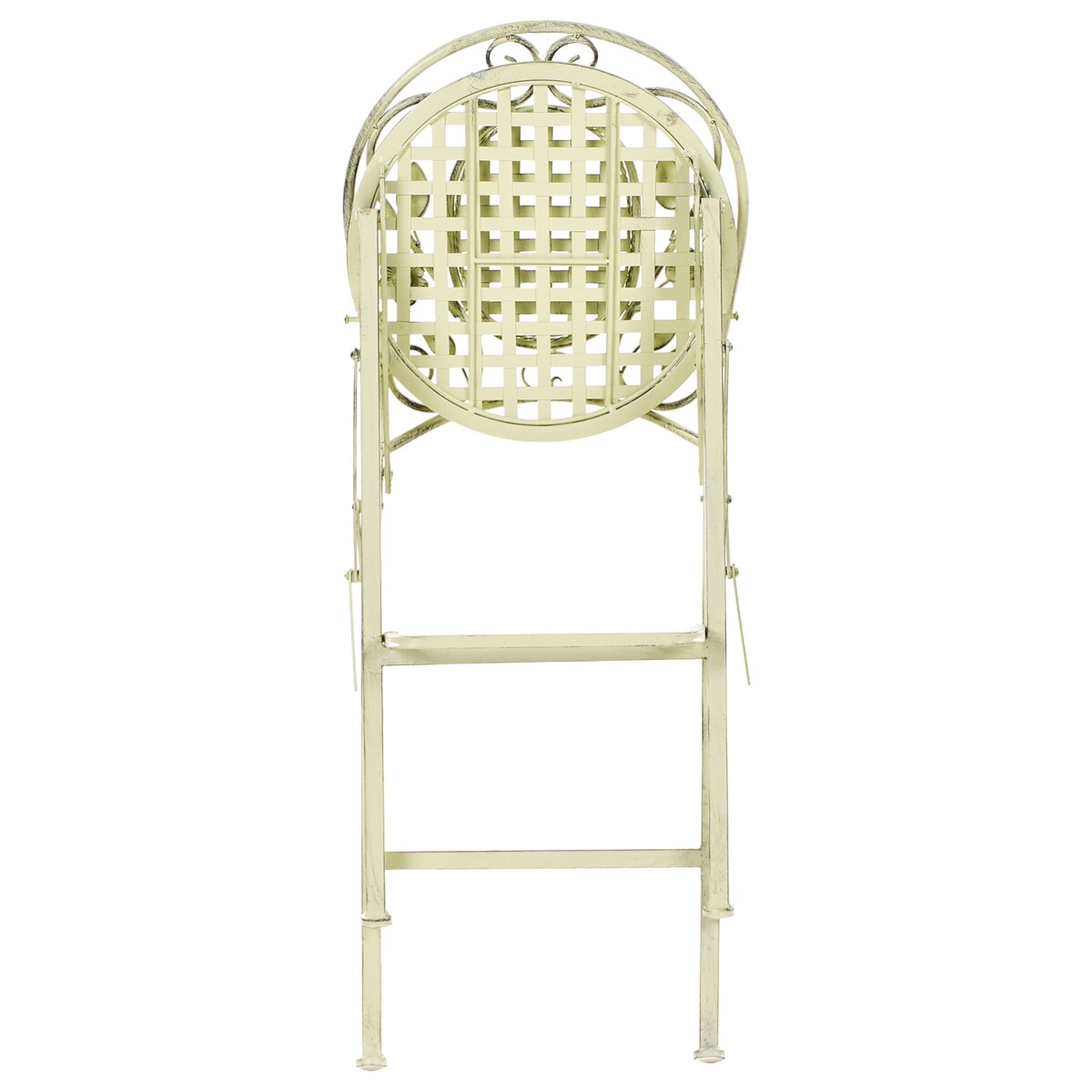 Zestaw 2 krzeseł barowych ogrodowych BIVIO Składane Metal Jasnozielony