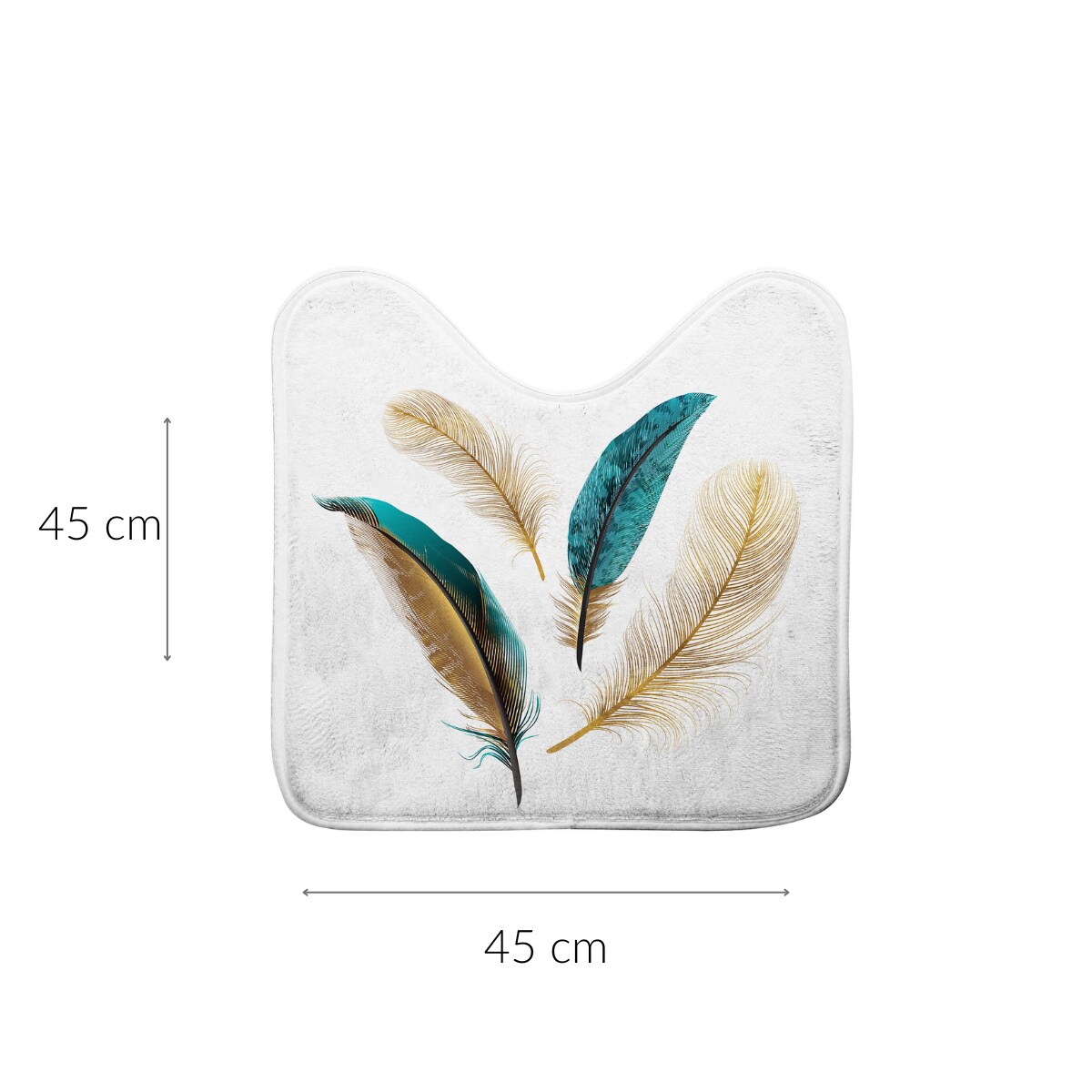 Dywanik toaletowy ze złotym wzorem, PLUMISS, 45 x 45 cm