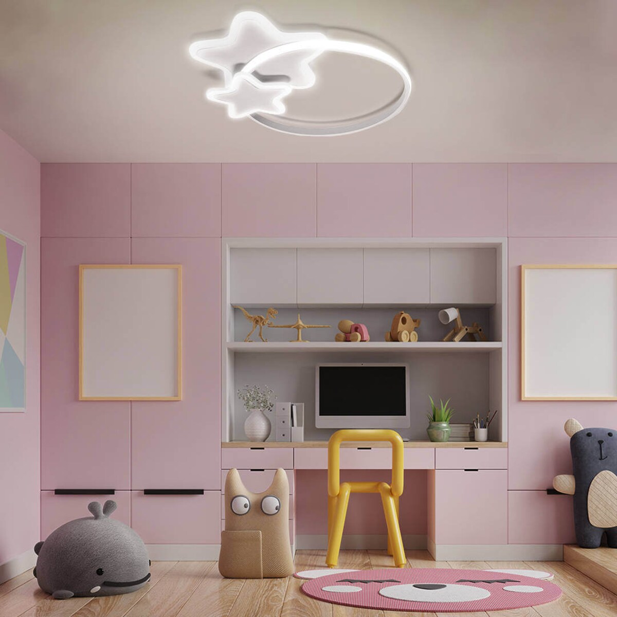 Lampa sufitowa dziecięca 416 Domeno LED 60W 2700K-6500K gwiazdy biała