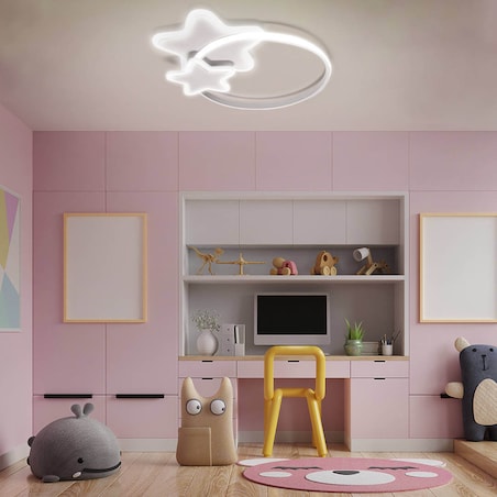 Lampa sufitowa dziecięca 416 Domeno LED 60W 2700K-6500K gwiazdy biała