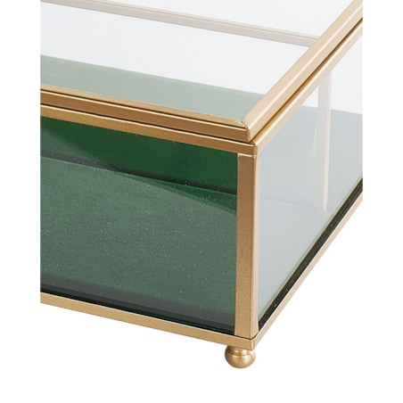 Szkatułka na biżuterię szklana złota SAINTES